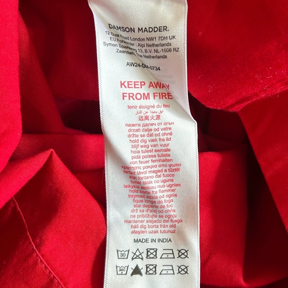 Damson Madder Aria Bow Midi Dress Red Size 16 - Picture 6 of 7